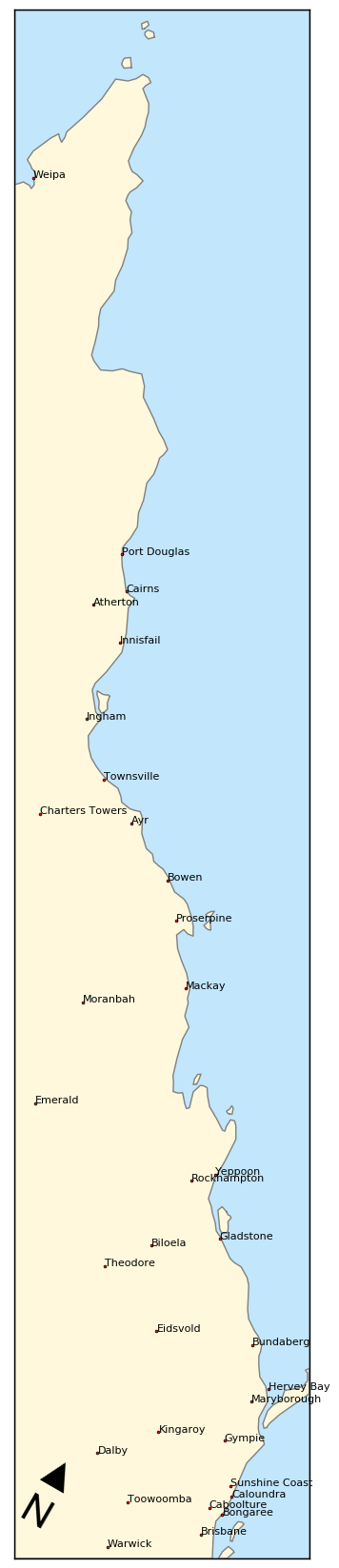 GeoPandas Strip Map